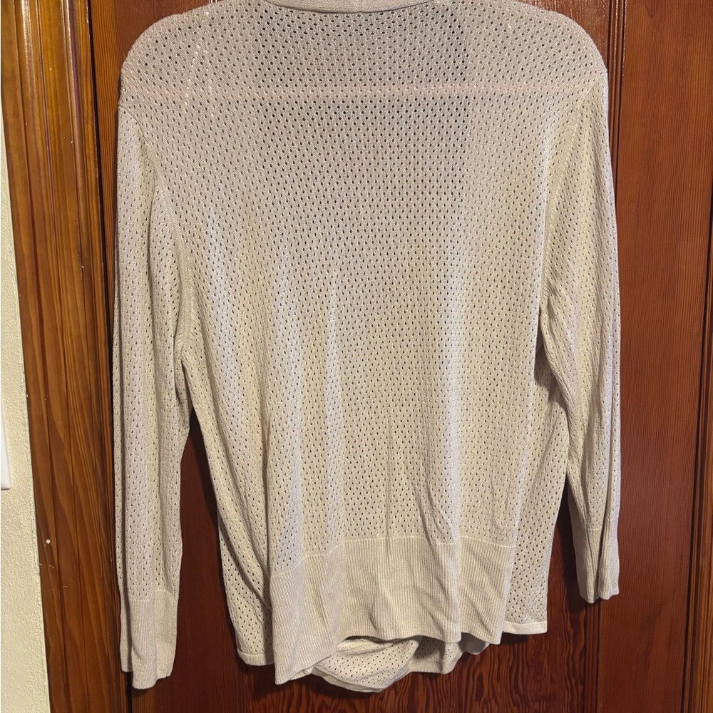 SIMPLY VERA VERA WANG Women’s Cream Wrap Sweater Size XL - Picture 7 of 7